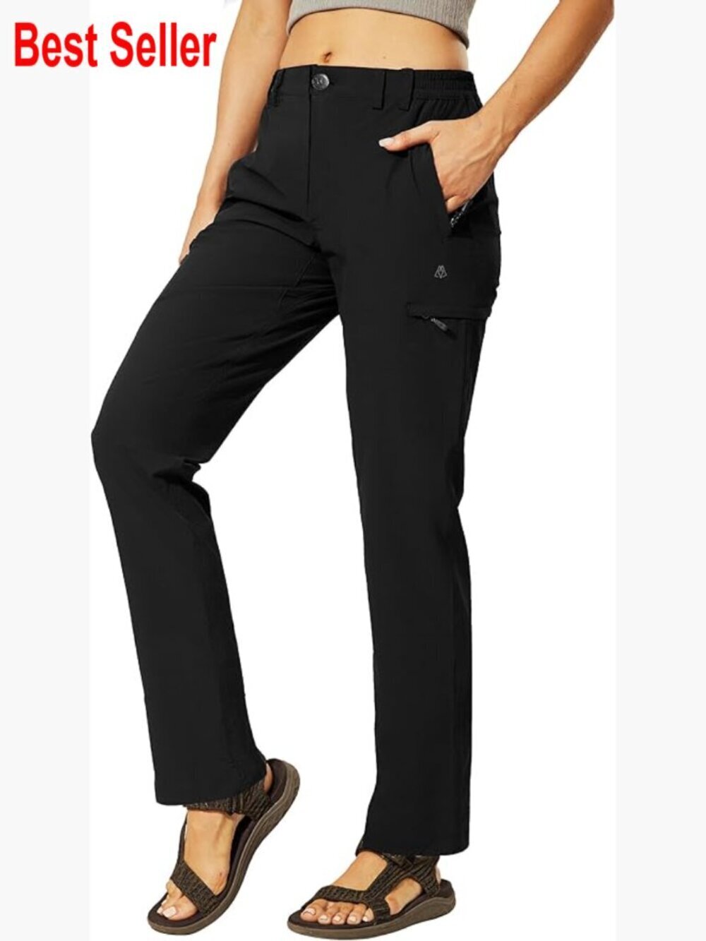 Women's Hiking Cargo Pants Quick Dry Water Resistant Elastic Waist